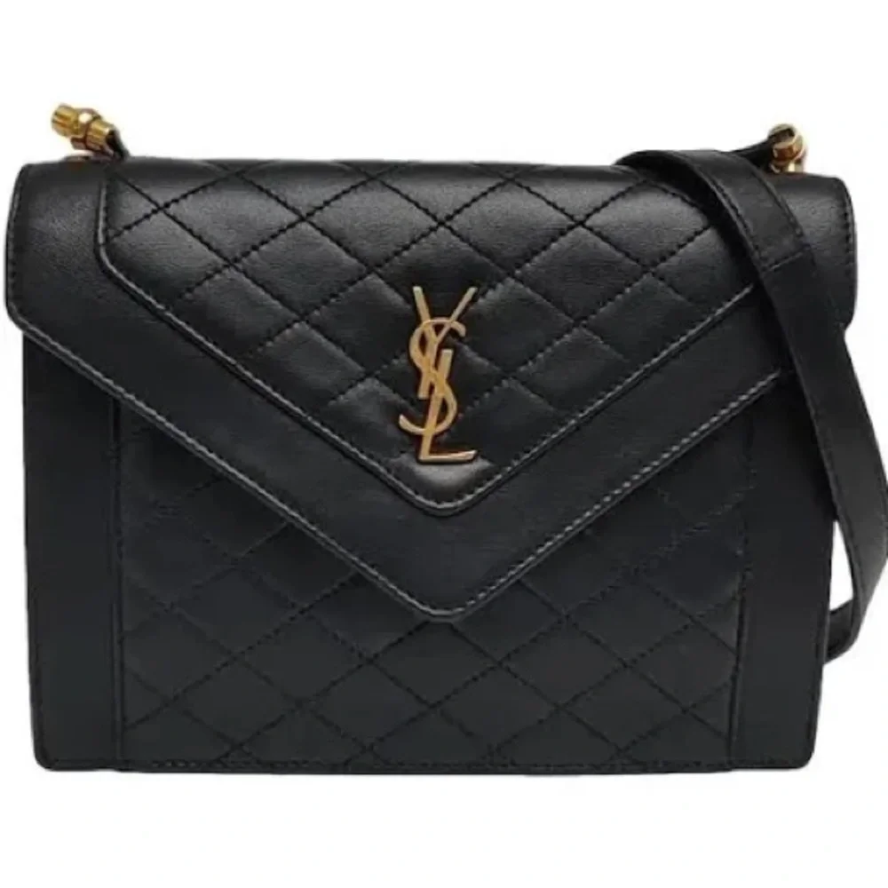Saint Laurent Gaby Black Quilted Leather Shoulder Bag - Picture 1 of 16